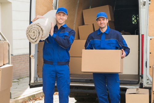 Commercial moving team planning a business relocation in Barking