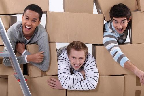 Organised moving boxes and labelled rooms during Barking relocation
