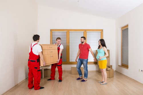 Preparation for furniture removal inside a Barking home