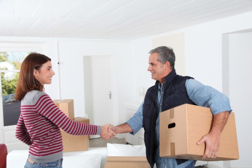 Local moving van helping with furniture transport in Barking