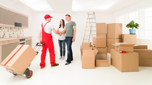 Donation-ready furniture and reusable items prepared for charities